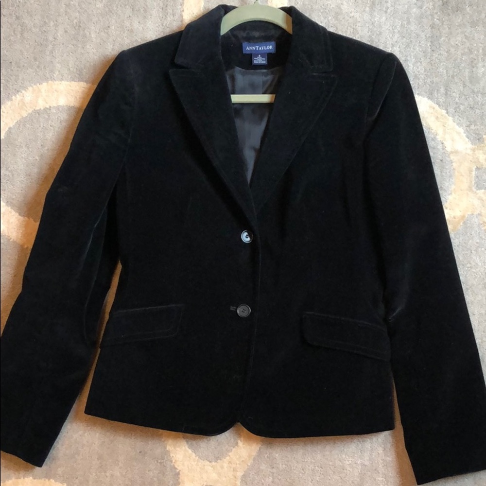 Ann Taylor Black Velvet Blazer